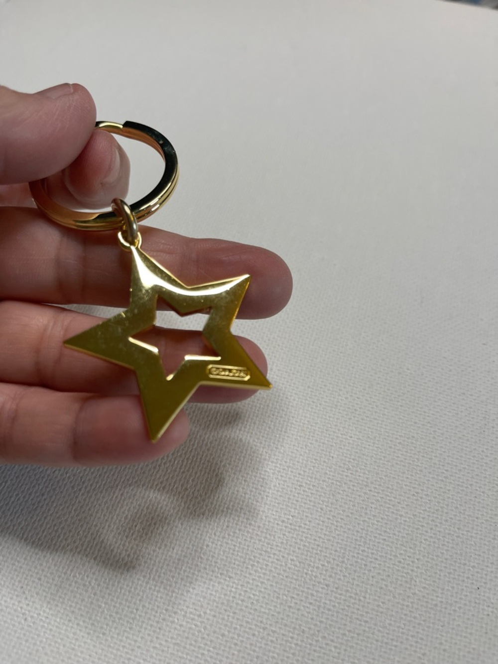 Coach Gold Star Crystal Keychain with Black Coach Pen - Picture 6 of 7